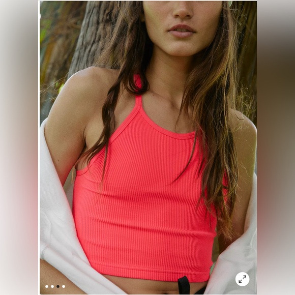 Free People Tops - Free People Happiness Runs Crop Tank Electric Sunset M/L